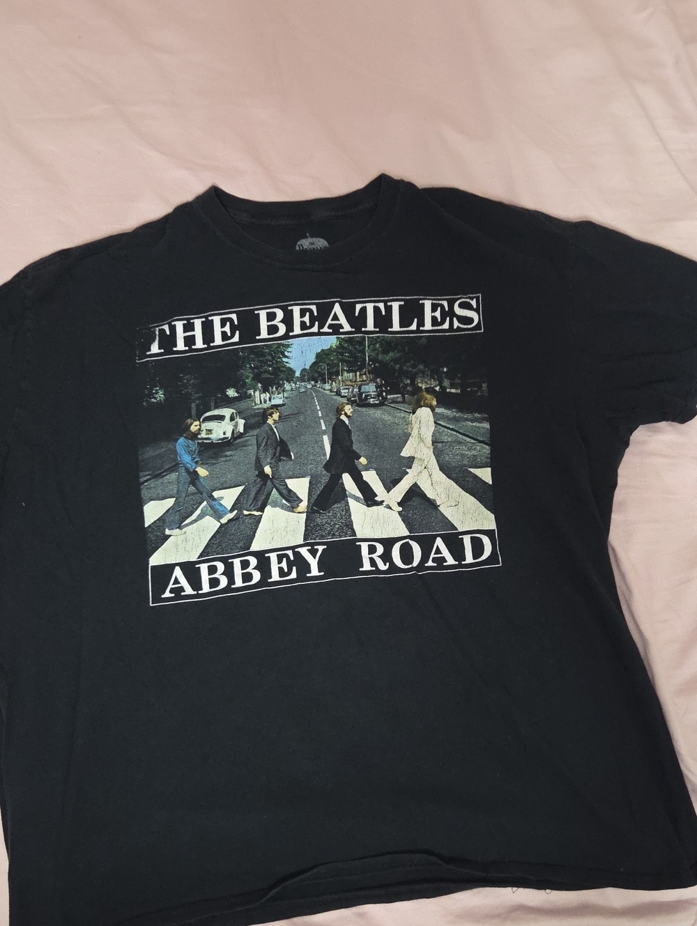 The Beatles Abbey Road Graphic Tee - Black with Multicolor Print